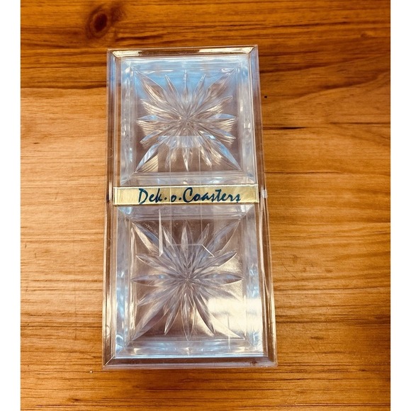 Colony Other - MCM Starburst Acrylic Coasters by Dek-O-Coasters Set Of 8 In Case Starburst VTG‎